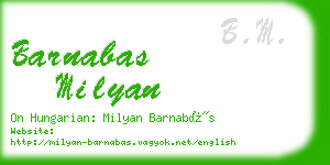 barnabas milyan business card